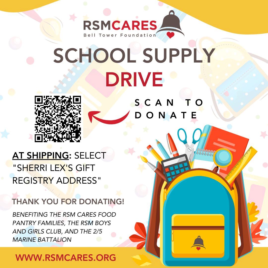 RSM Cares School supply drive 2023