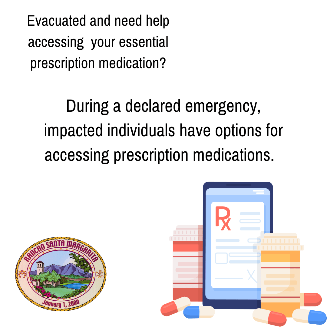 prescription medication in evacuation graphic