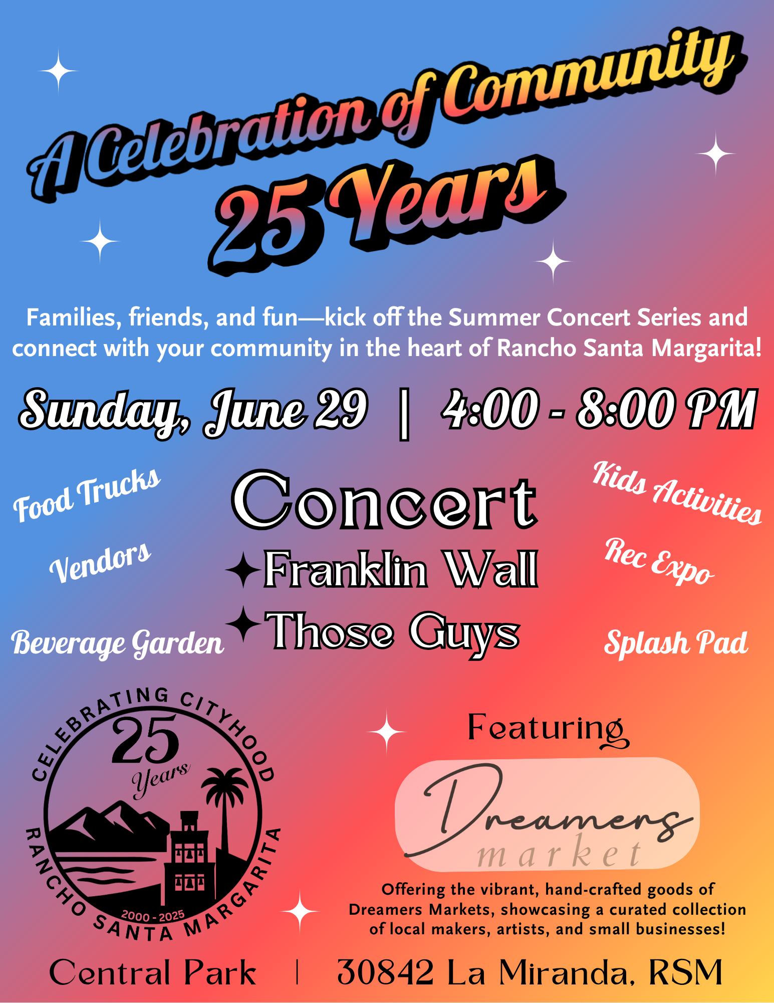 A Celebration of Community - 25 Years Event Flyer