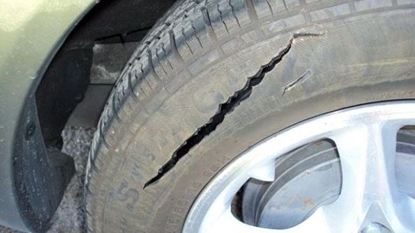 Slashed Tire