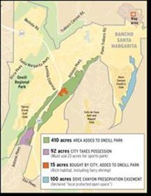 Map showing divisions of Chiquita Ridge as per the agreement