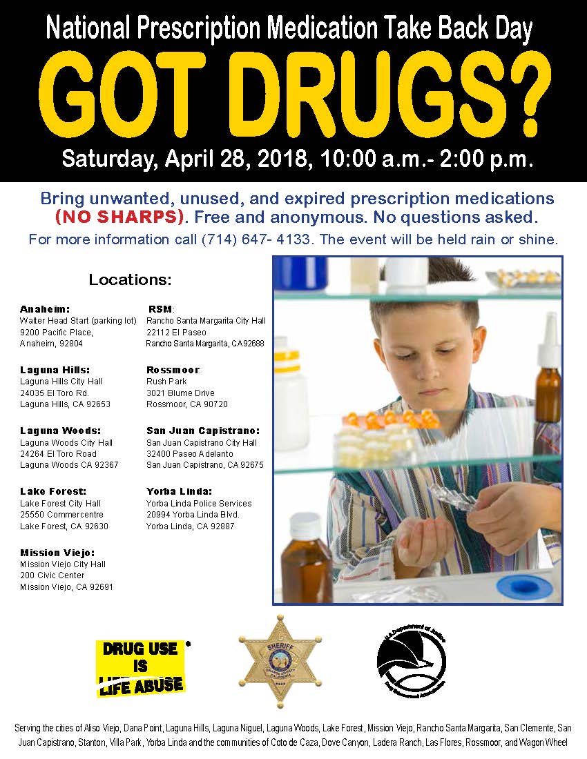 National Prescription Drug Take Back Day Flyer
