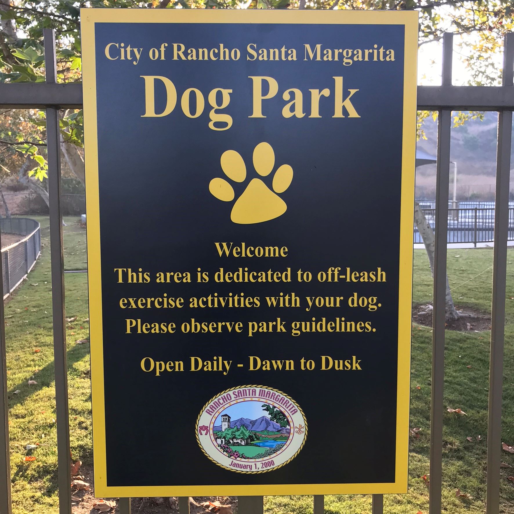 Dog Park sign