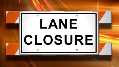 Lane closure graphic