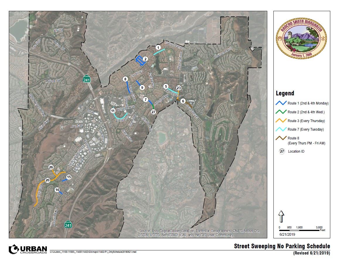 Street Sweeping No Parking Map