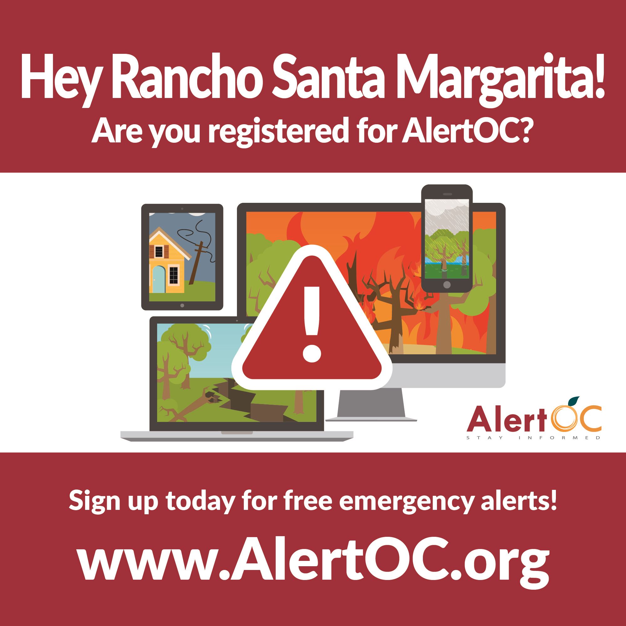 Rancho Santa Margarita AlertOC graphic