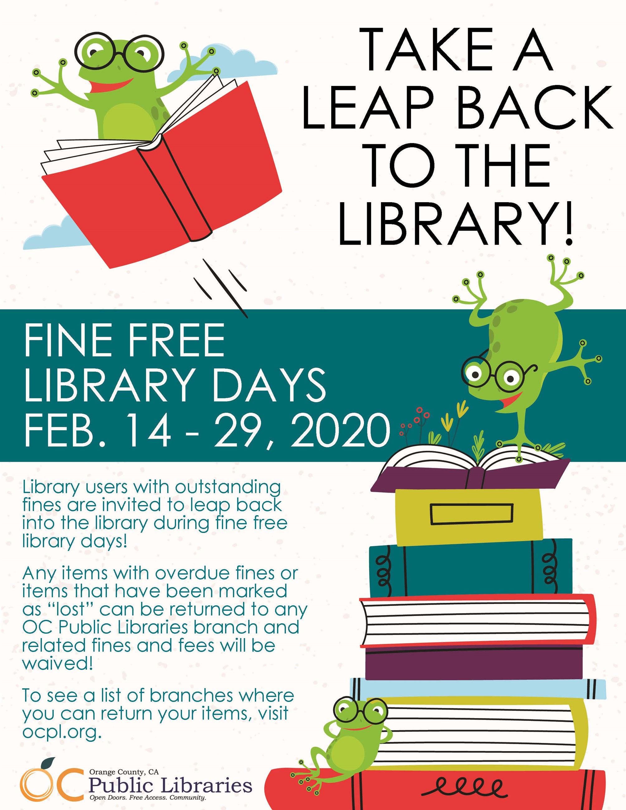Fine Free Flyer 2020 OC Library