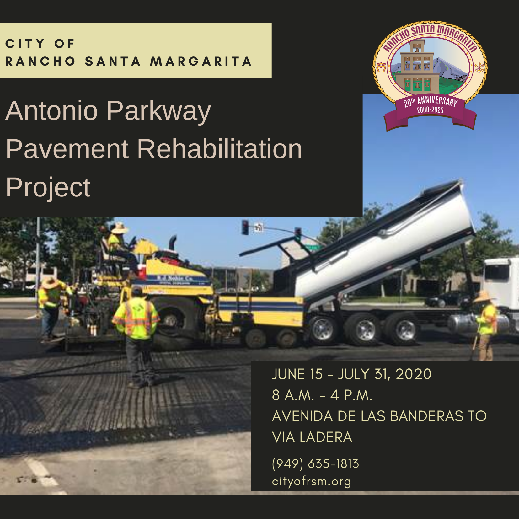 Antonio Parkway Pavement Rehabilitation Project graphic