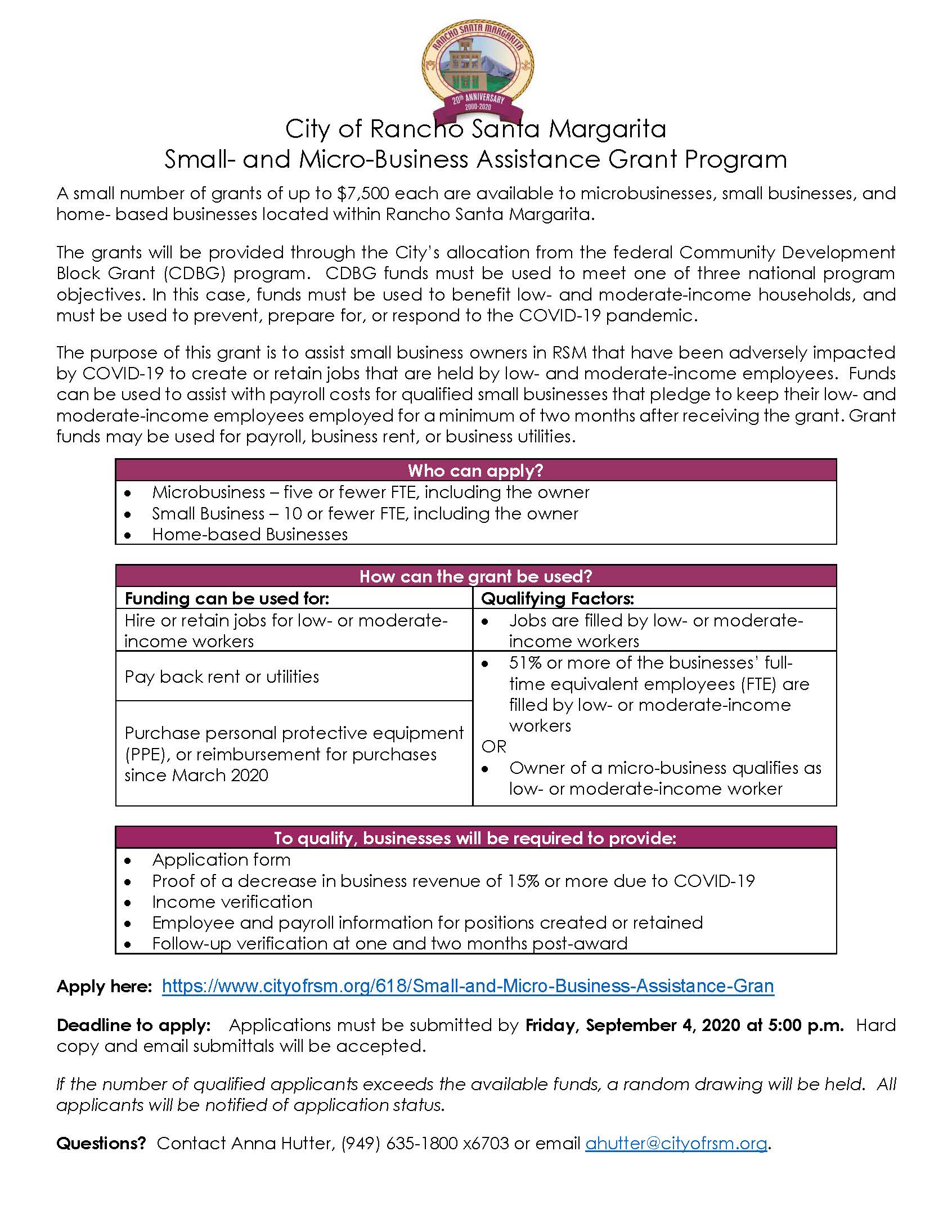 Small Business CARES Act Flyer