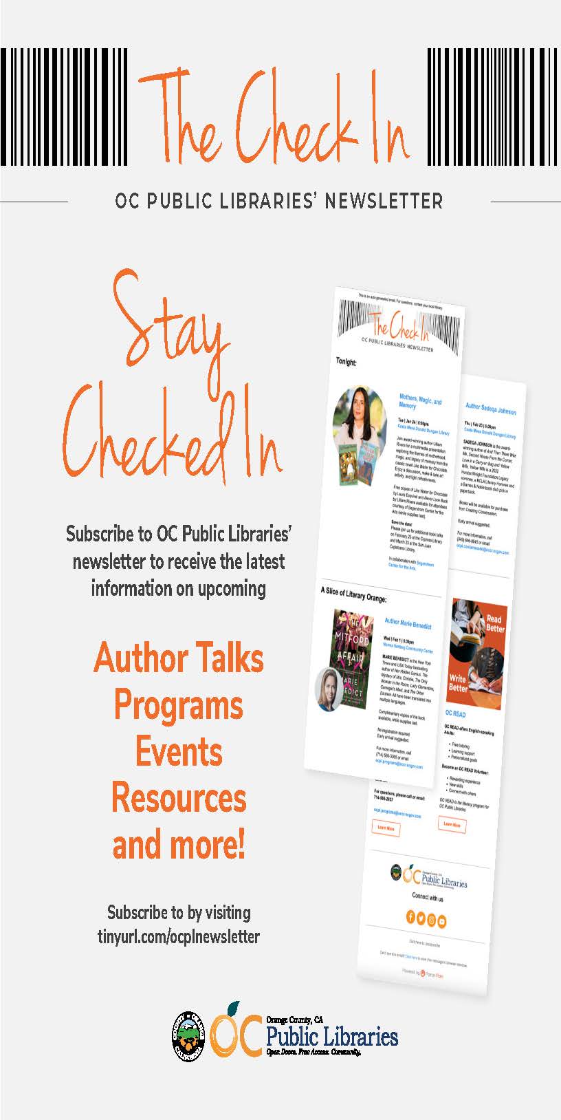 Newsletter sign up flyer