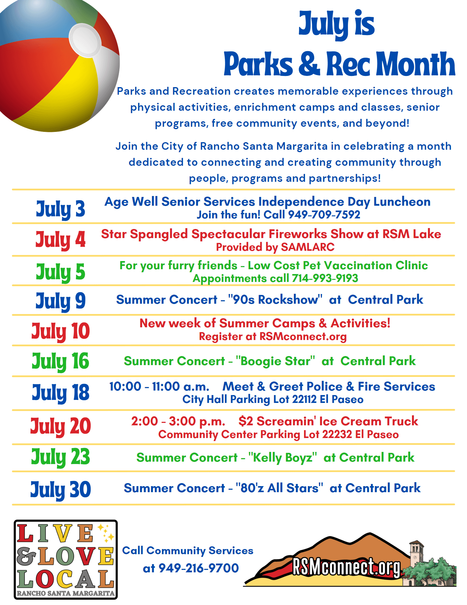 July is Parks and Rec Month