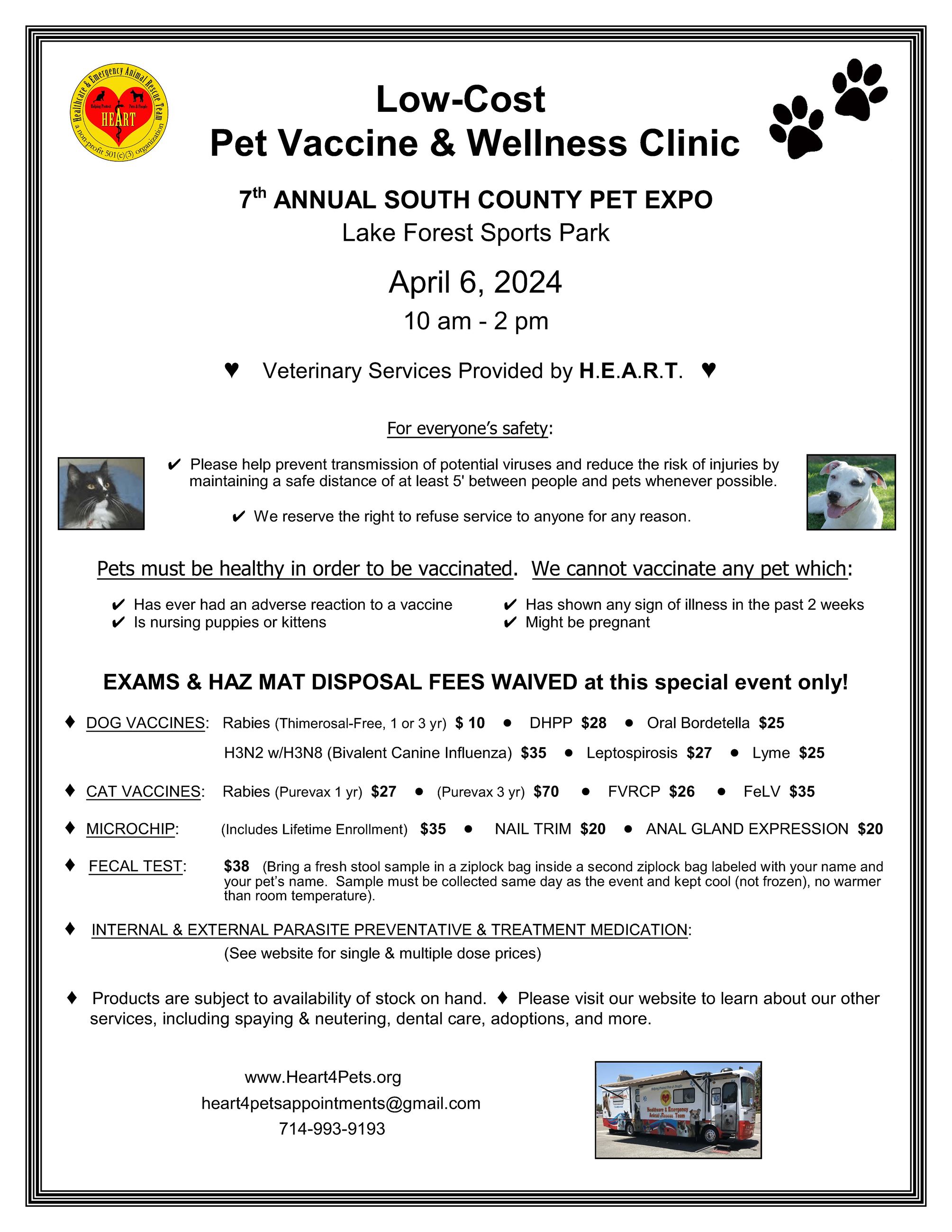 Pet Expo Clinic Flyer 2024