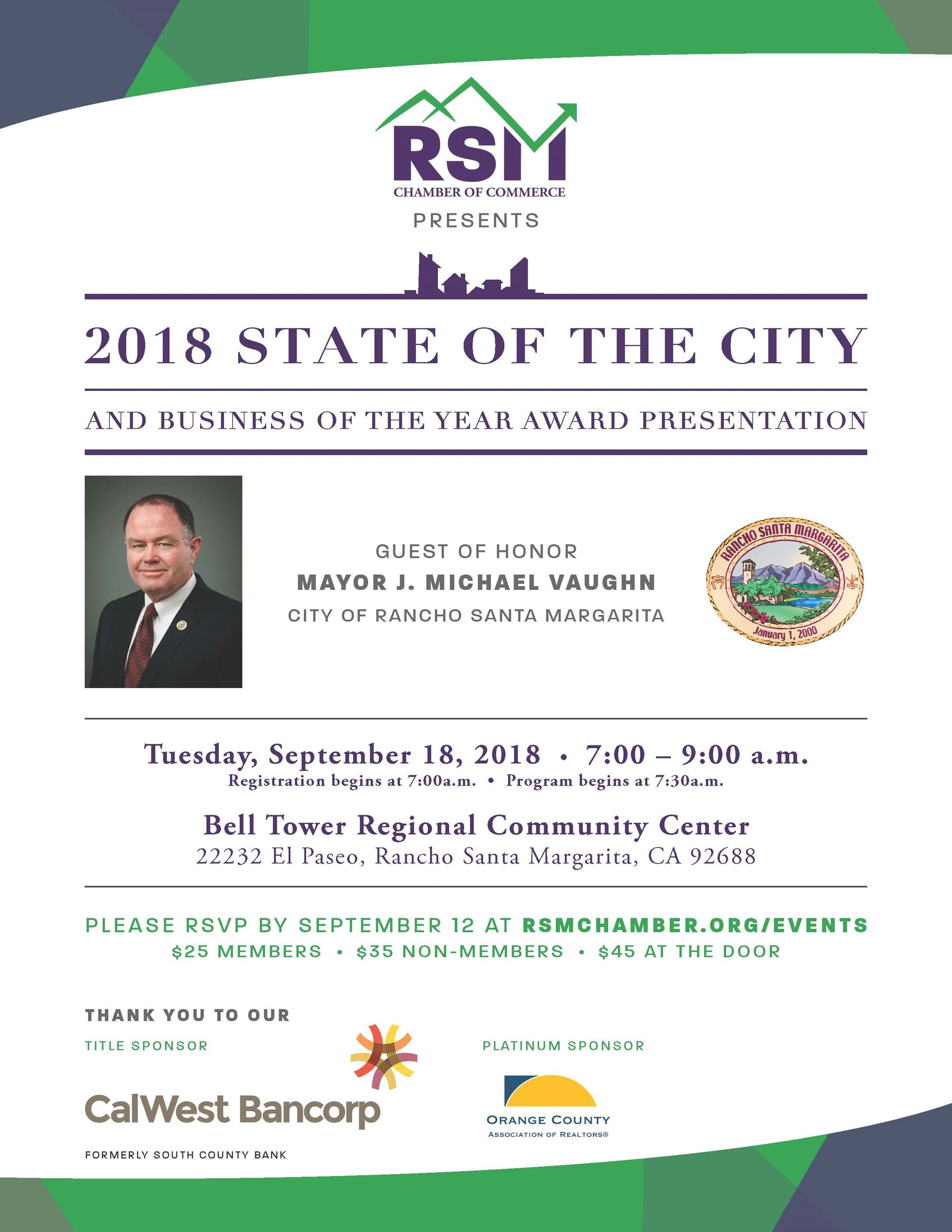 State of the City 2018 Invitation