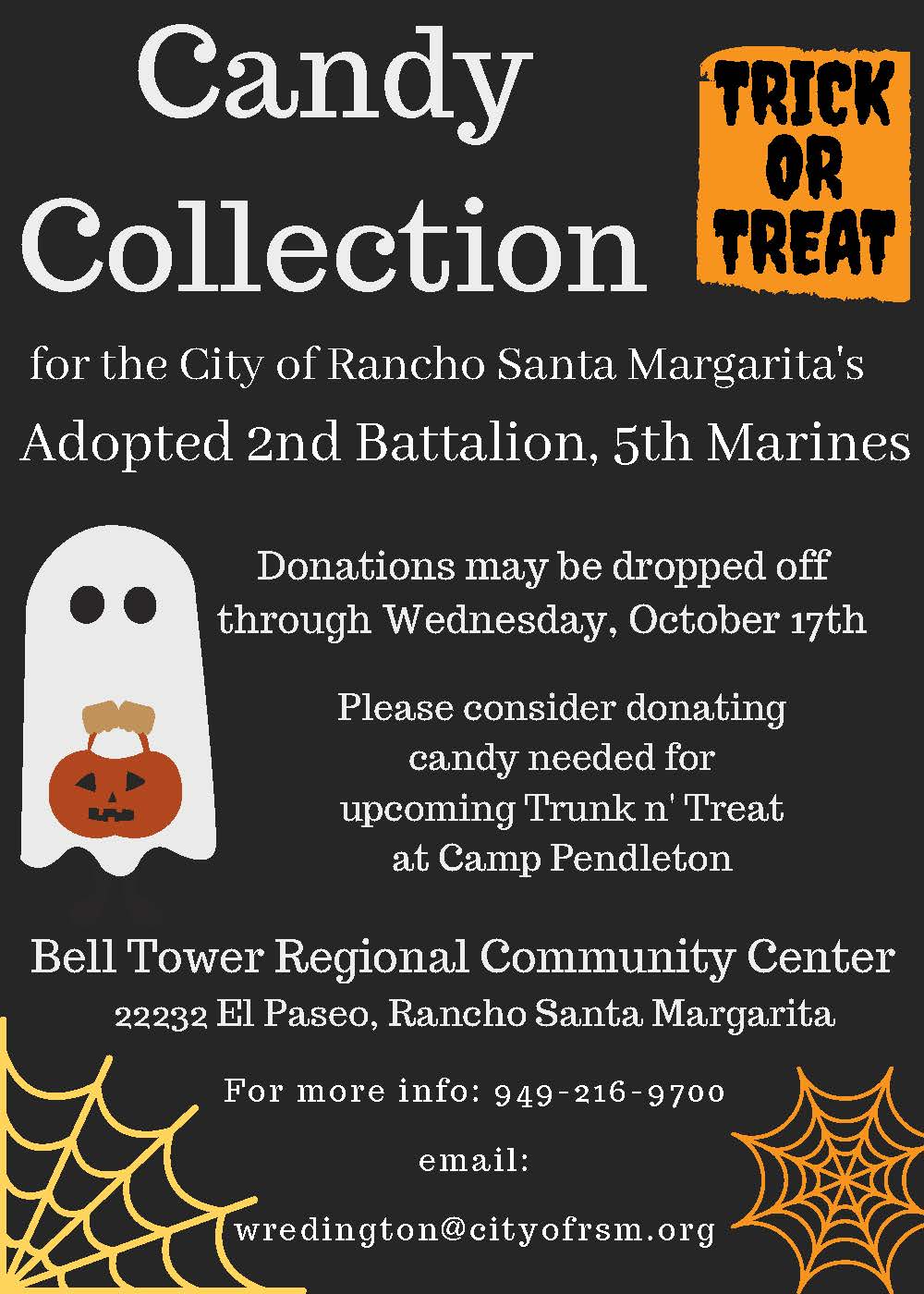 Candy donation flyer