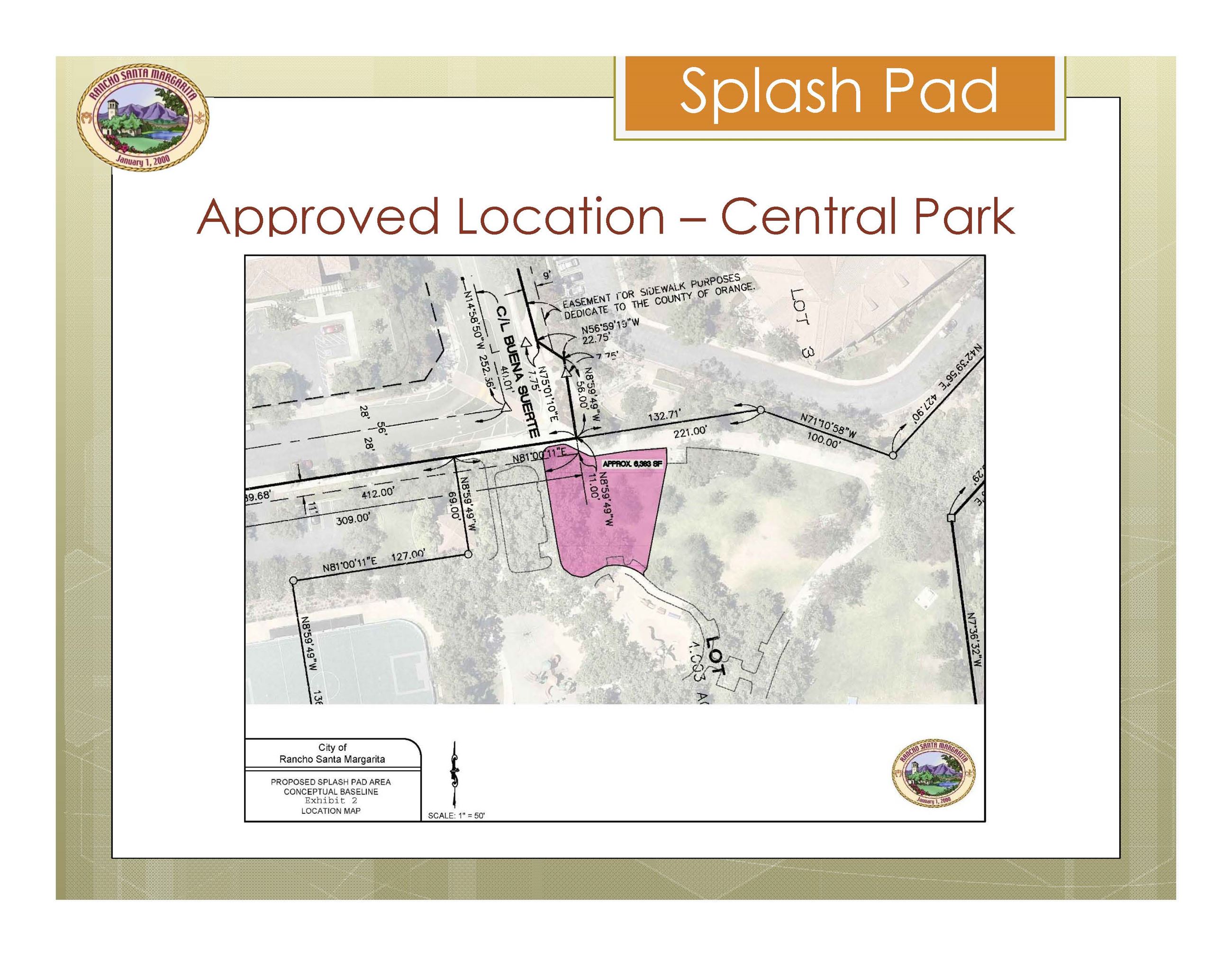 Splash Pad Location Map