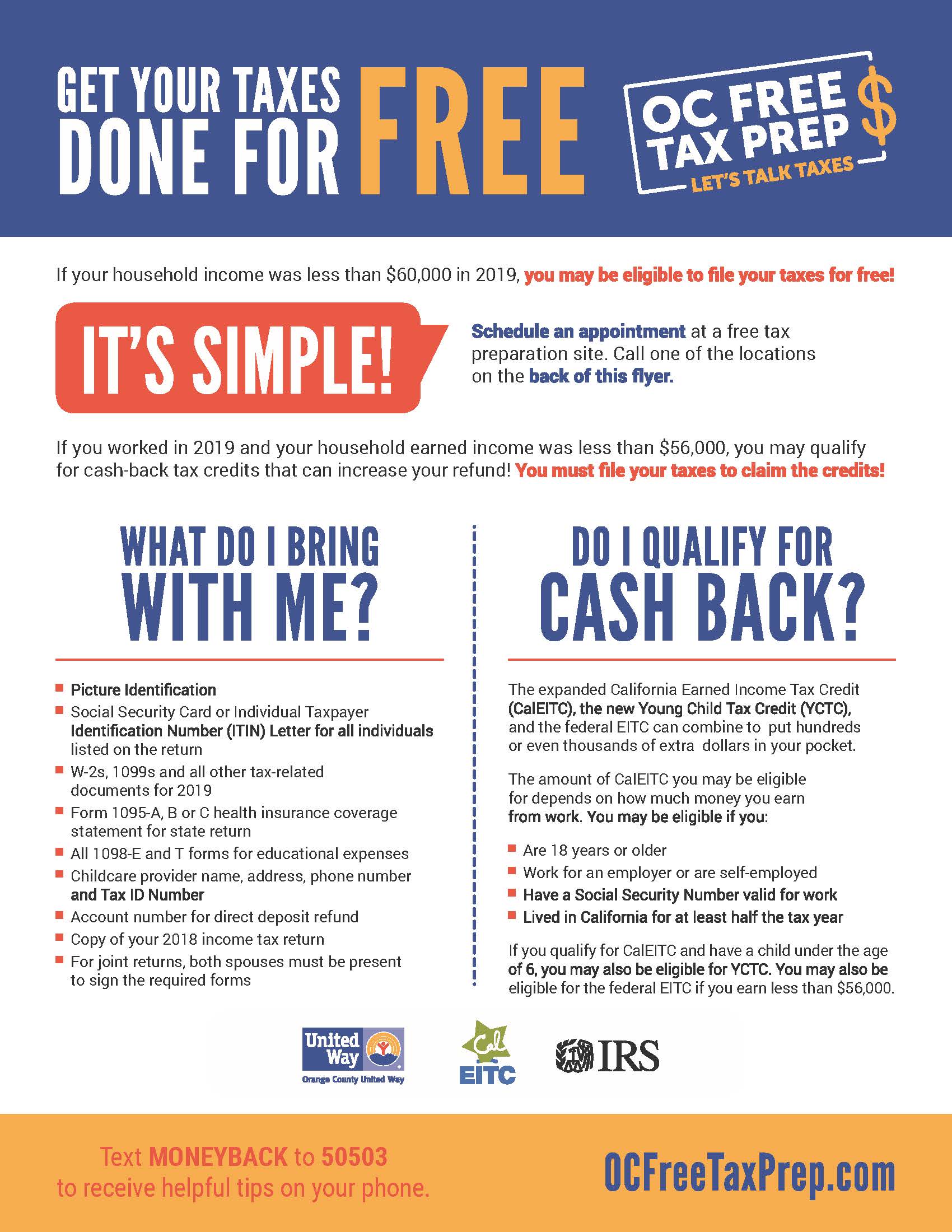 Vita Tax Flyer 2020 Page 1