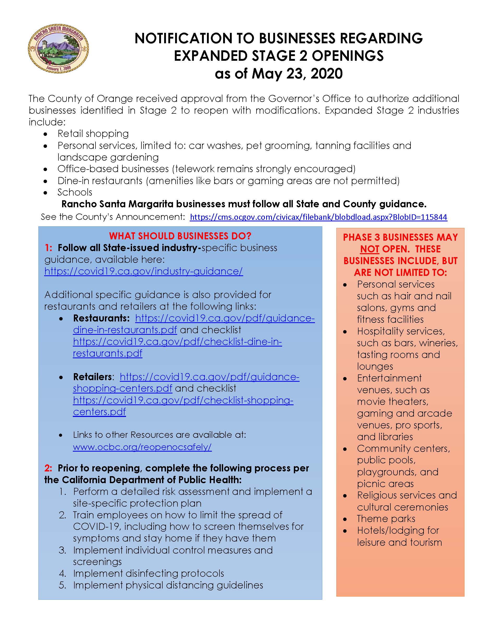 NOTIFICATION TO BUSINESSES RE EXPANDED STAGE 2 OPENINGS_FINAL 05232020