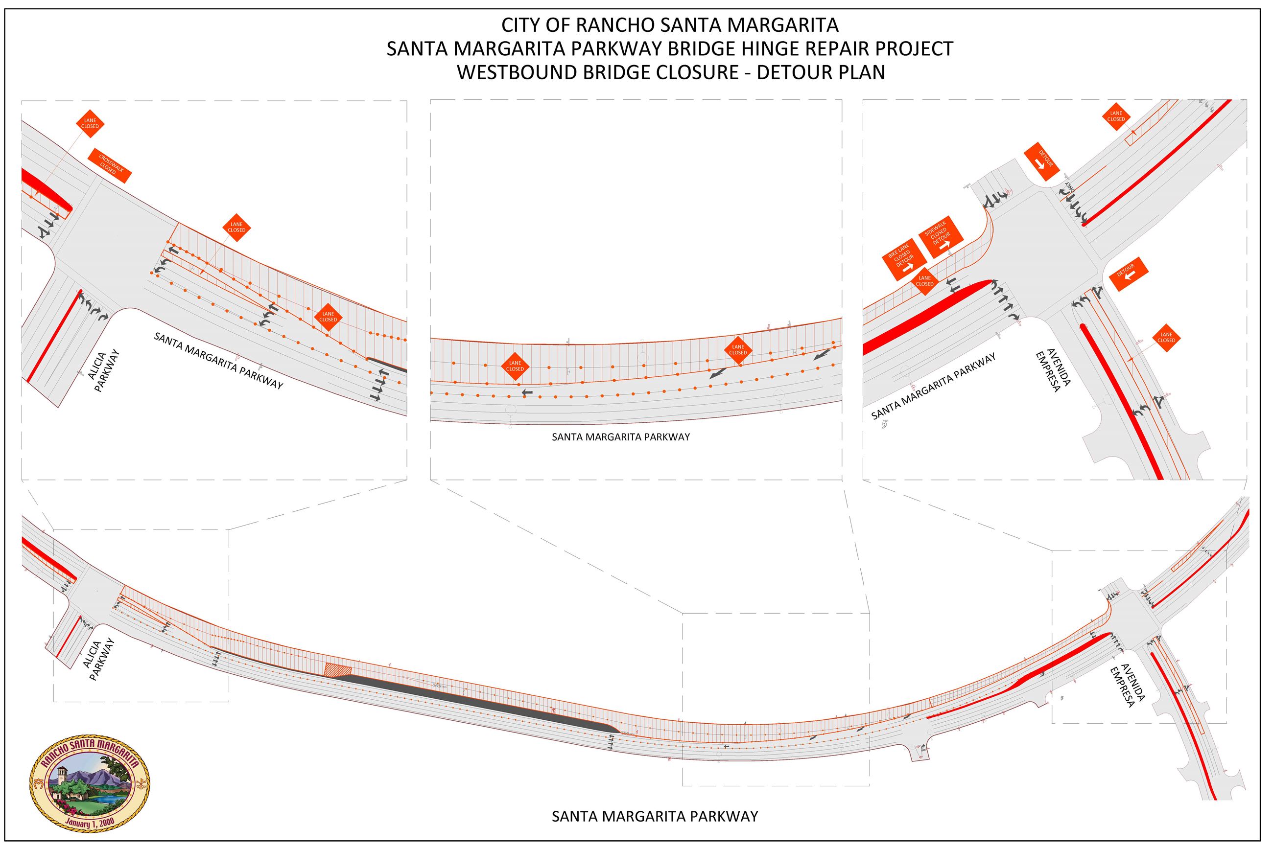 WB Bridge Closure - Detour Map 09012020