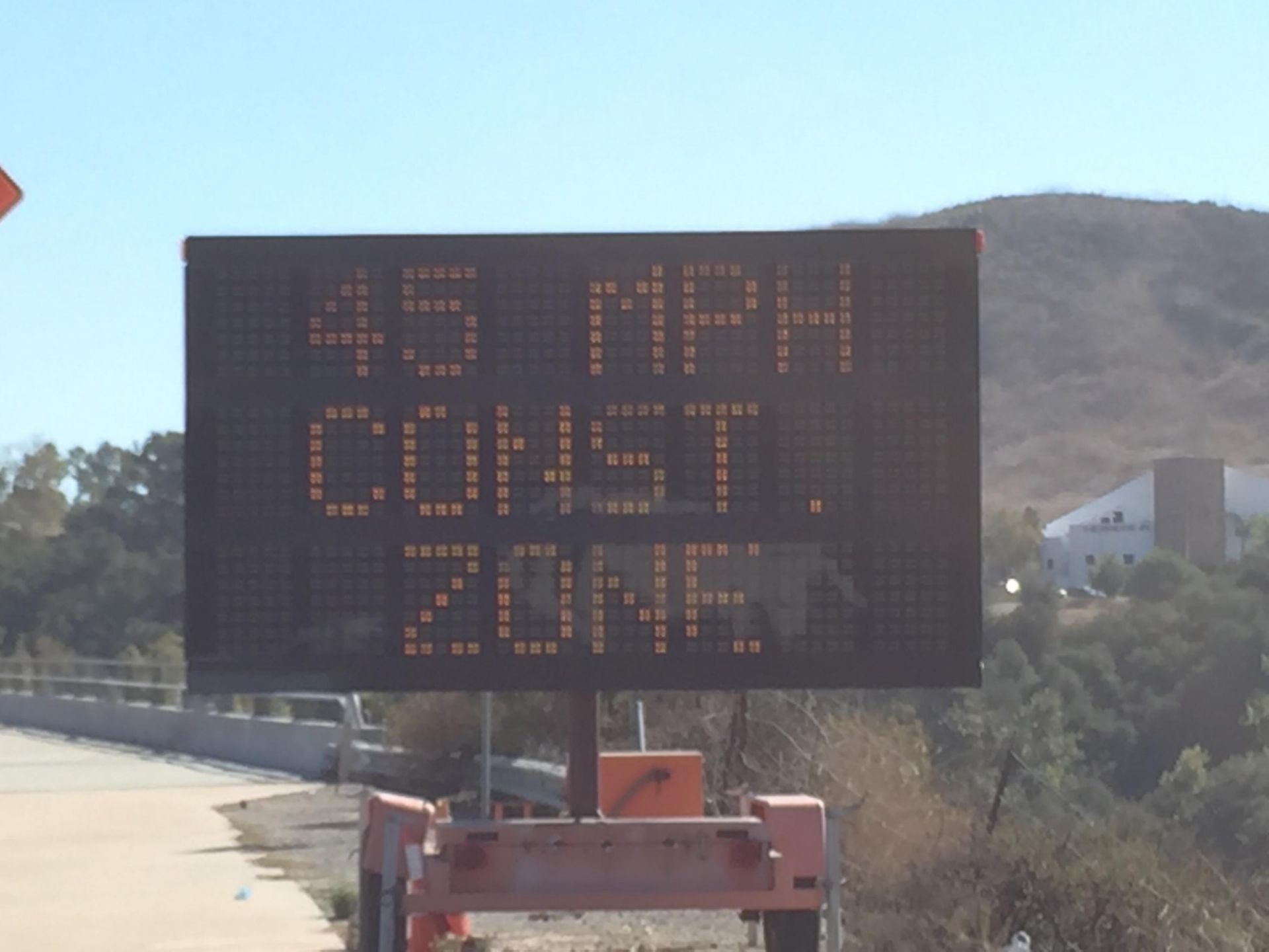 45 mph Speed Limit sign