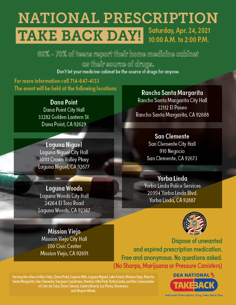 04-24-2021 National Prescription Take Back Day