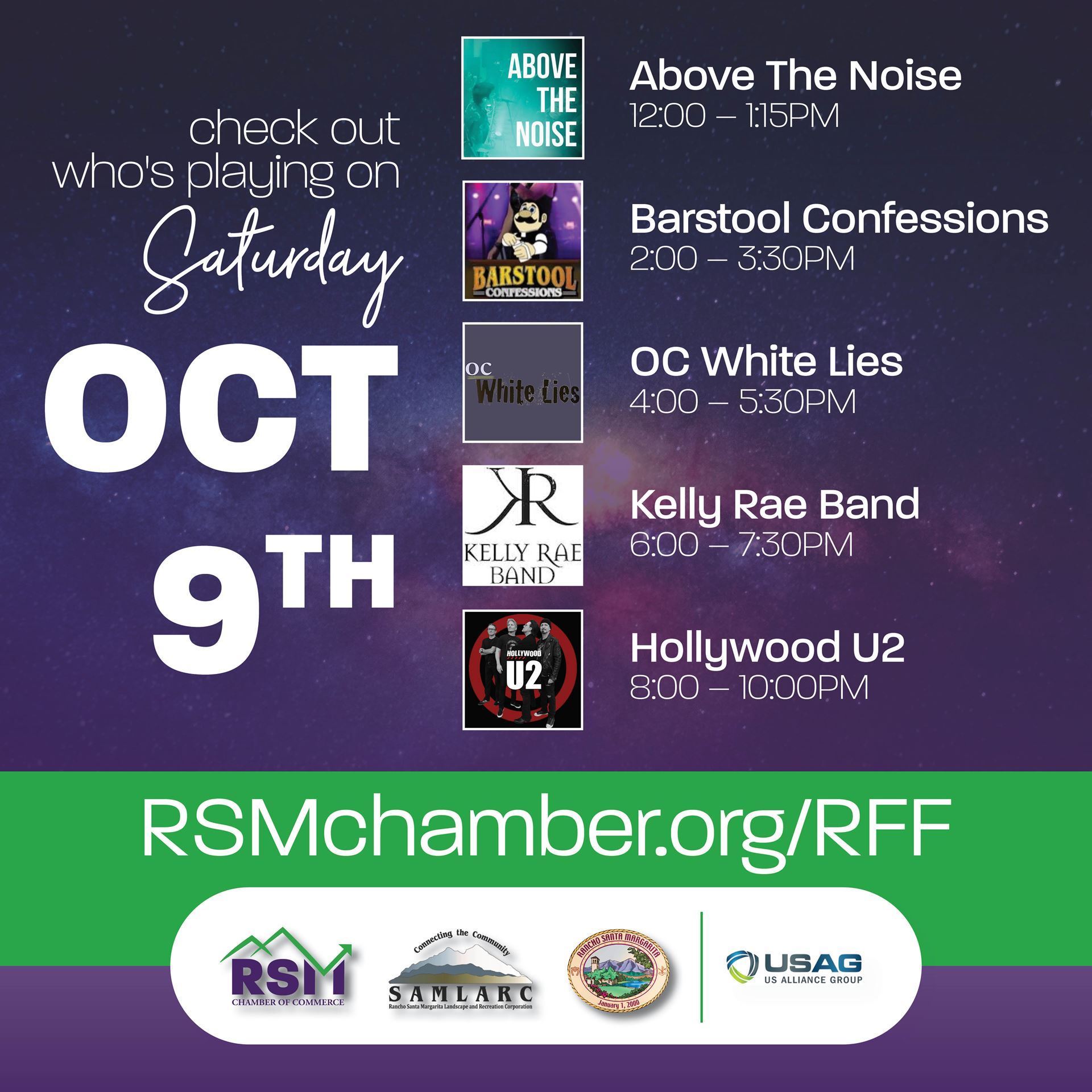 1080x1080 - Social Media RFF 2021 - Band Lineup