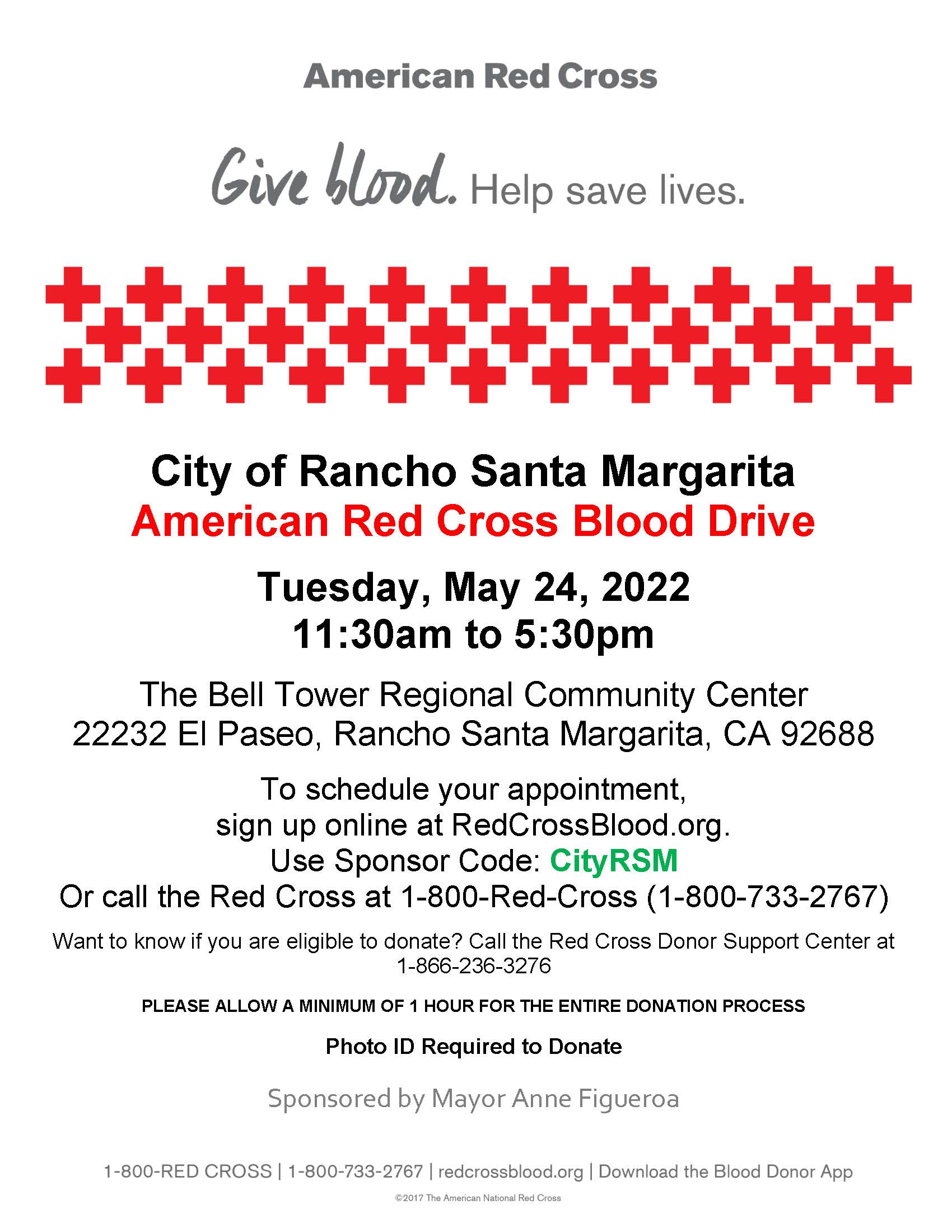 City of RSM Blood Drive flyer