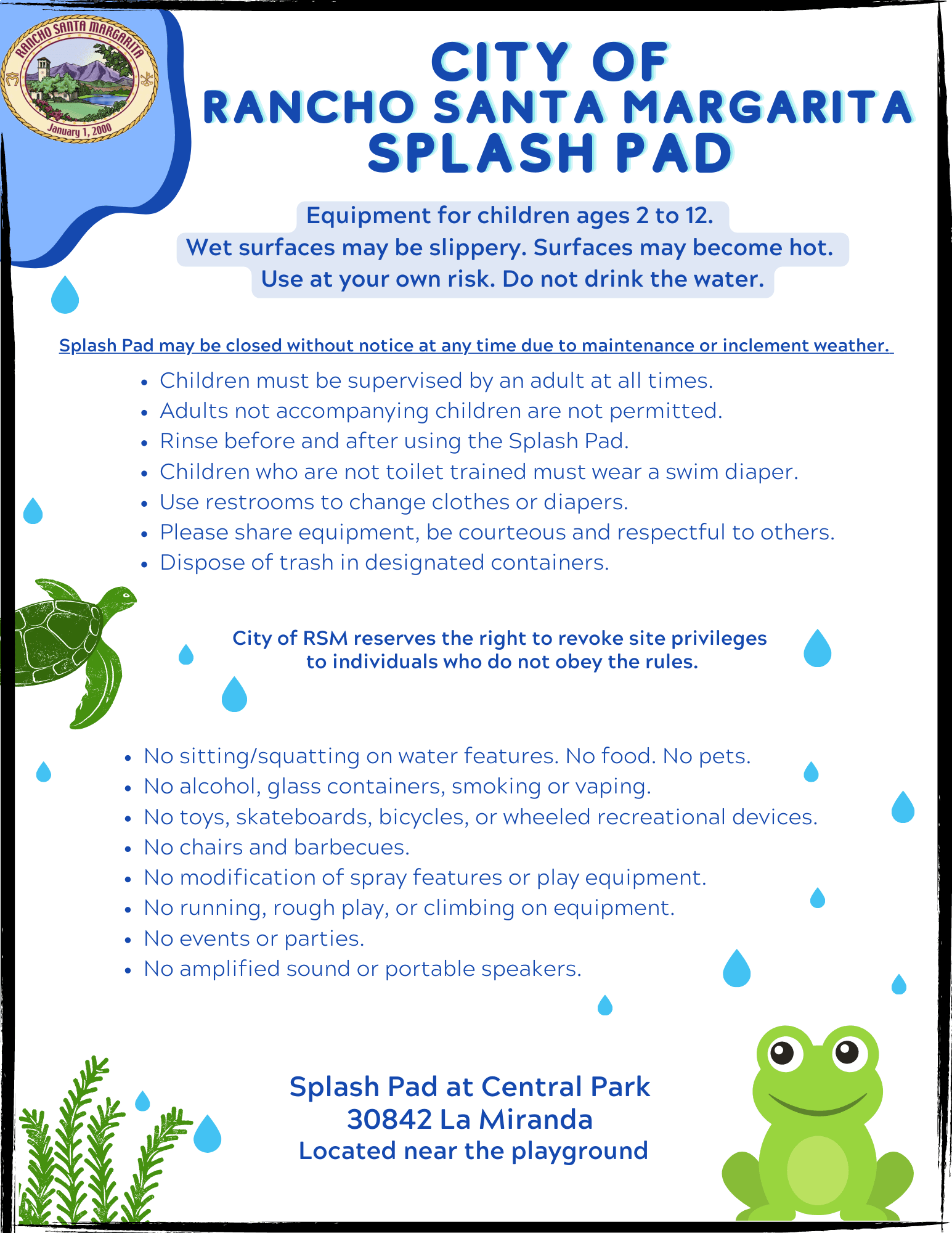 Splash Pad Info Flyer Updated 04122022